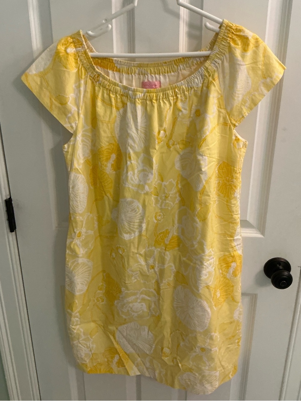 Vintage Lilly Pulitzer yellow cotton dress maternity ? Sz large